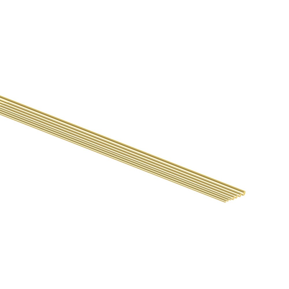 "Brass Solid Round Rod Lathe Bar Assorted DIY Craft 7 Pieces 1/8-1/4"""