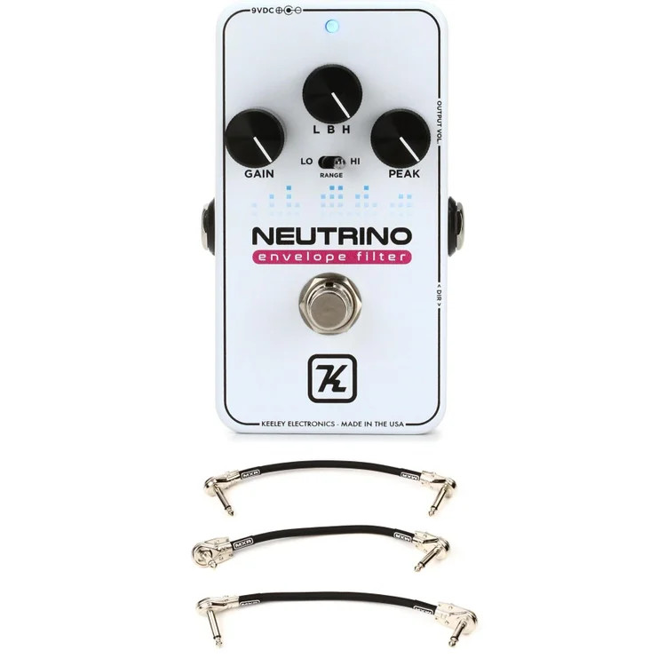 Keeley Neutrino V2 Envelope Filter Pedal with EBS Patch Cables