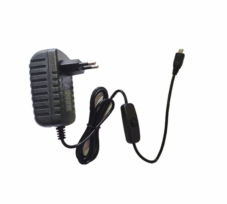 Raspberry PI generation 4 4B special power adapter type-C with switch button