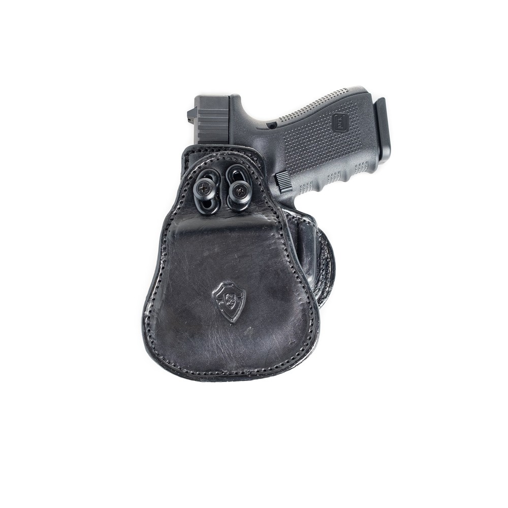 PADDLE LEATHER HOLSTER FOR SIG SAUER P320 COMPACT. OWB PADDLE ADJUSTABLE CANT.