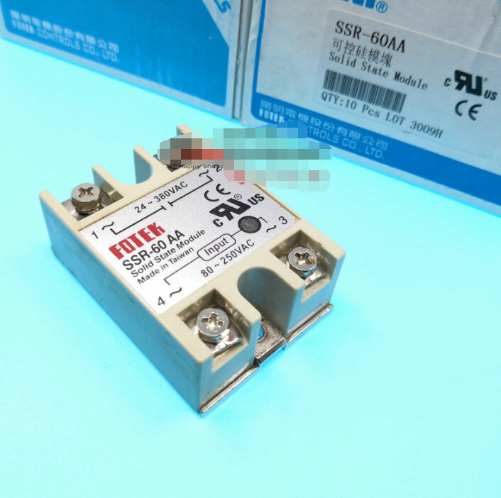 1PCS Fotek SSR-60AA SSR60AA Solid State Module -New