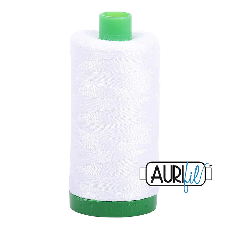 Aurifil 40wt Thread Solid - Mako 100% Cotton Thread - 1094 Yards Each Spoon