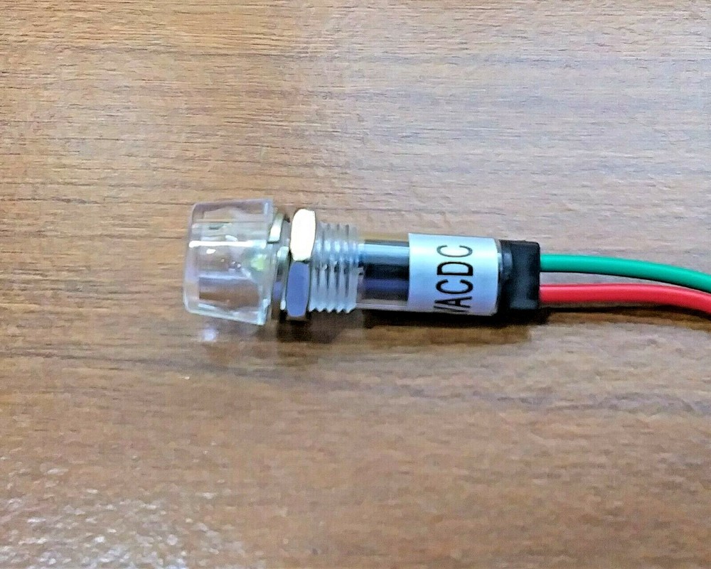 BBT 12 volt AC/DC White LED Hi-Profile Indicator Light