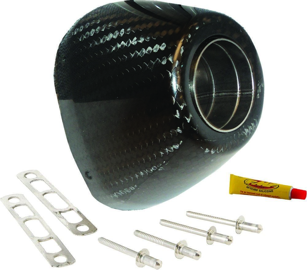 FMF Racing 040643 End Cap Kit for Factory 4.1RCT, Carbon Fiber