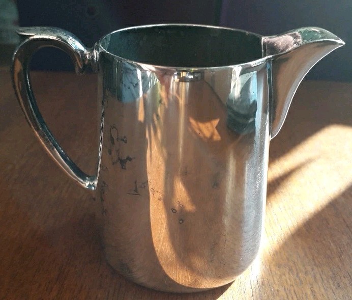 Vintage Solid Silverplate Small Jug 9x7cm 231gram B2