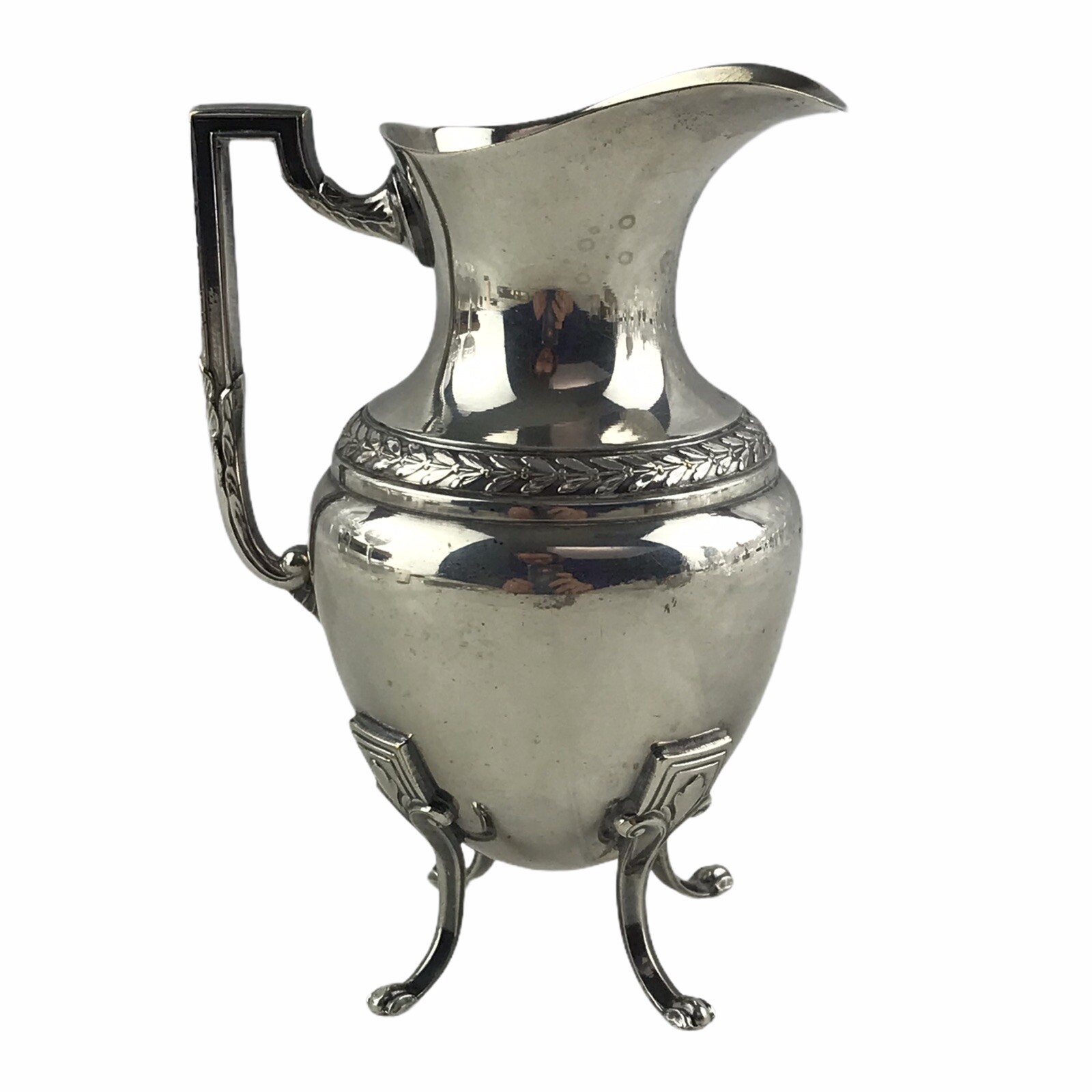 Vintage WMF Germany EP Silverplate Creamer Neoclassical Footed Helmet Shape B7