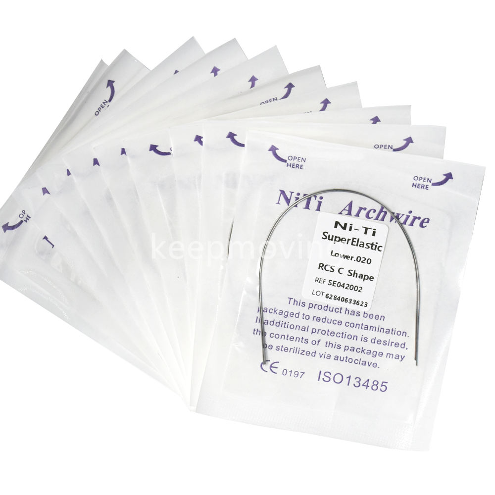 Dental Orthodontic Reverse Curve Arch Wire Niti Super Elastic Round/Rectangular