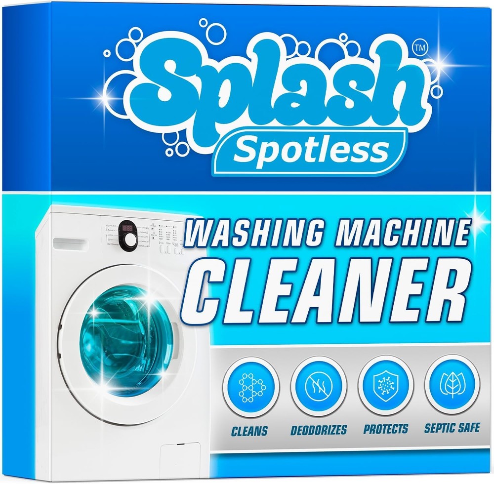 Splash Spotless Washing Machine Cleaner for HE Front Load & Top Load Washers