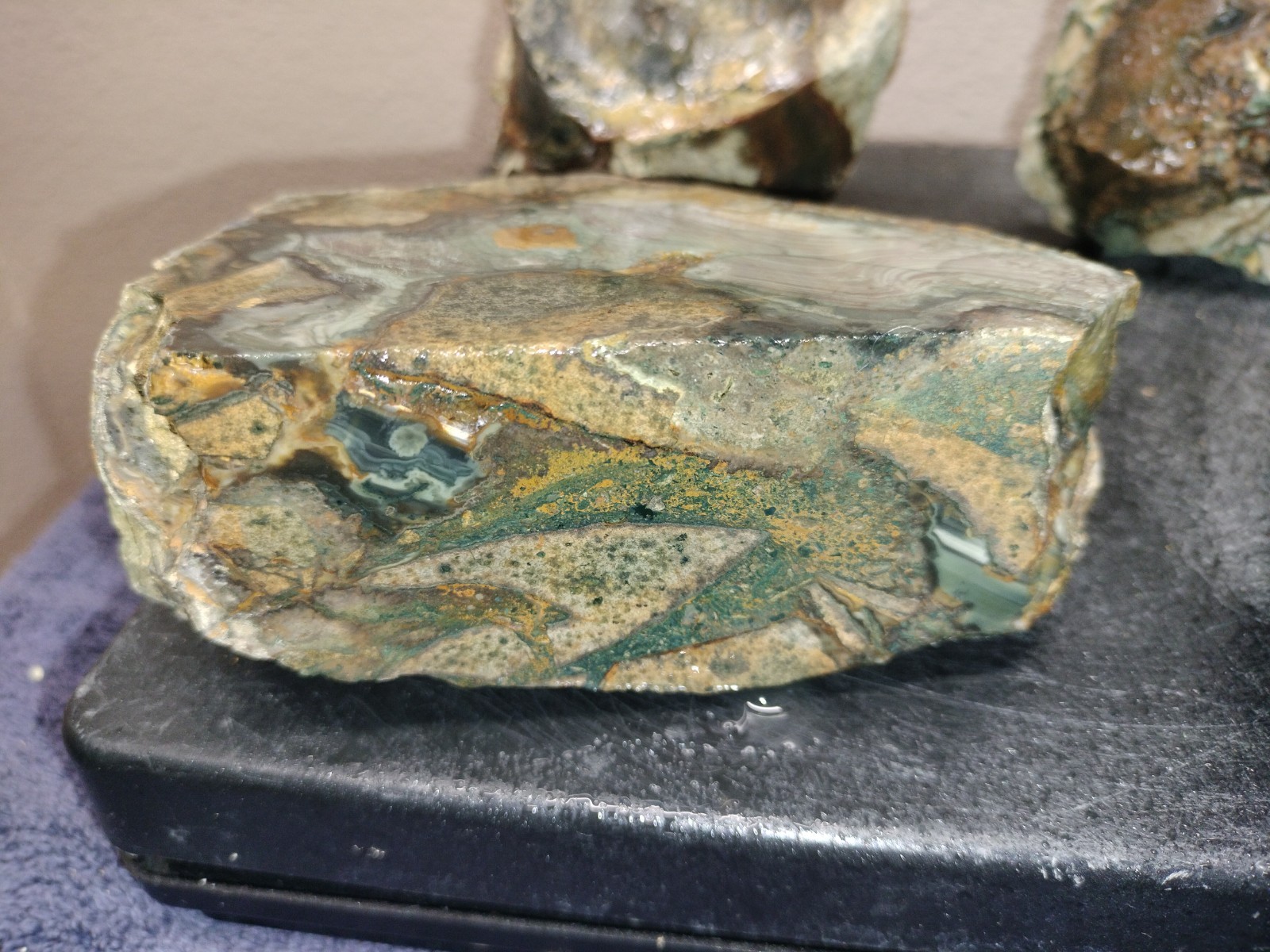 6.2LB ORBS Blue Mountain Picture of Jasper Rough 4pc Lot #23