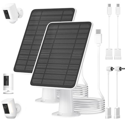 5W Solar Panel for Ring Camera, Solar Panel Charger Compatible for Ring-2 Pack
