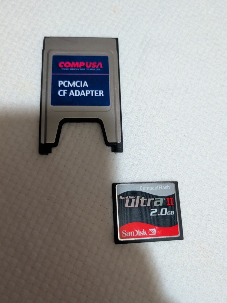 CompUSA CF Adapter with Compact Flash Card SanDisk 2GB (E2)