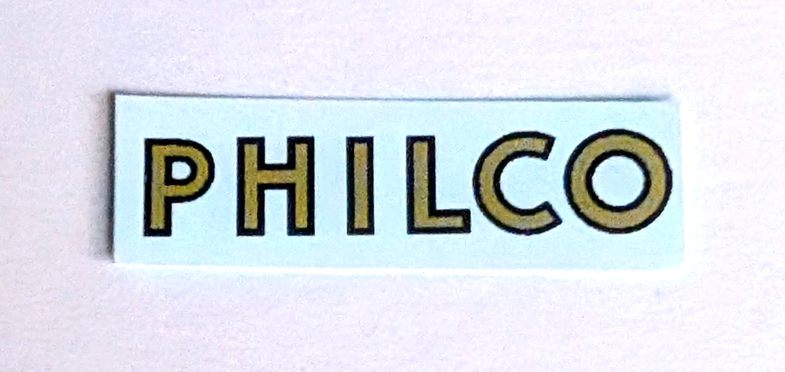 "PHILCO"  RADIO WATER SLIDE DECAL