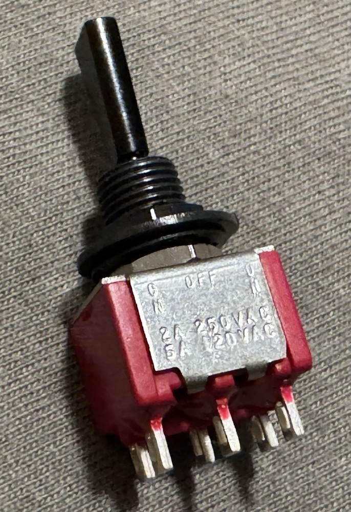 5 - C&K On-Off-On Flat Mini Toggle Switch