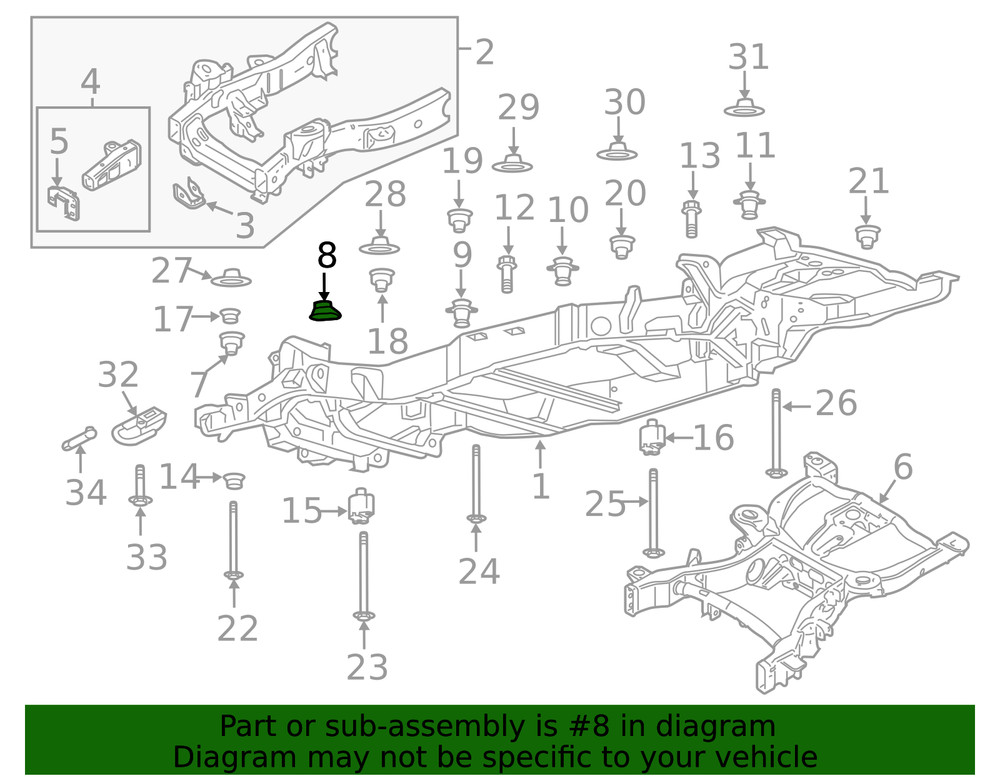 2018-2024 Ford Lincoln Insulator - Right Upper