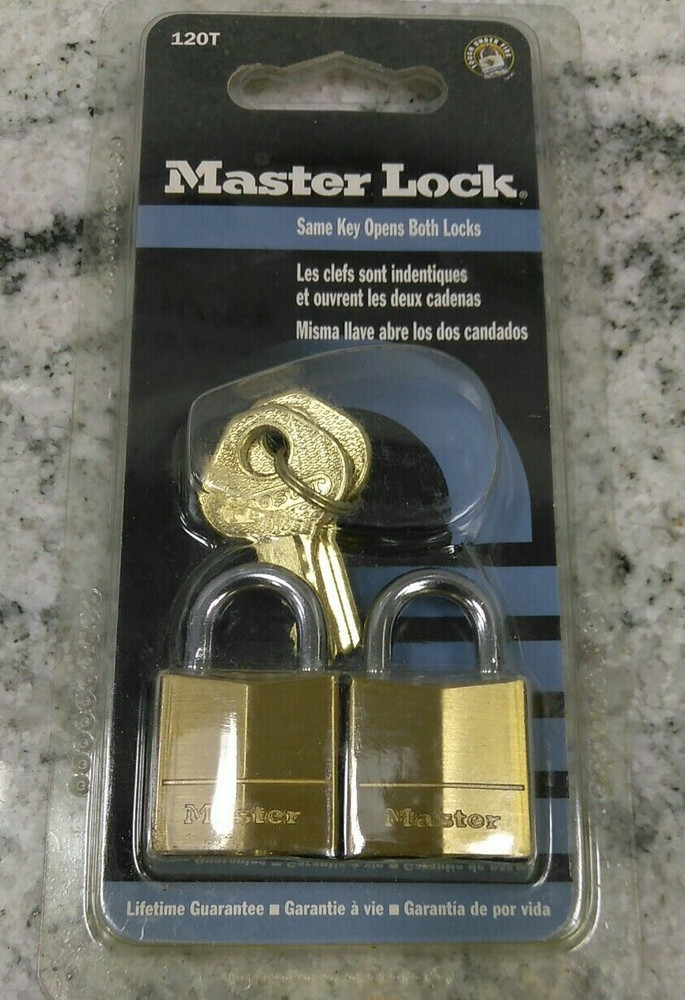 Master Lock 120T Padlock, Solid Brass Lock, 3/4 in. Wide (L25LOBBY