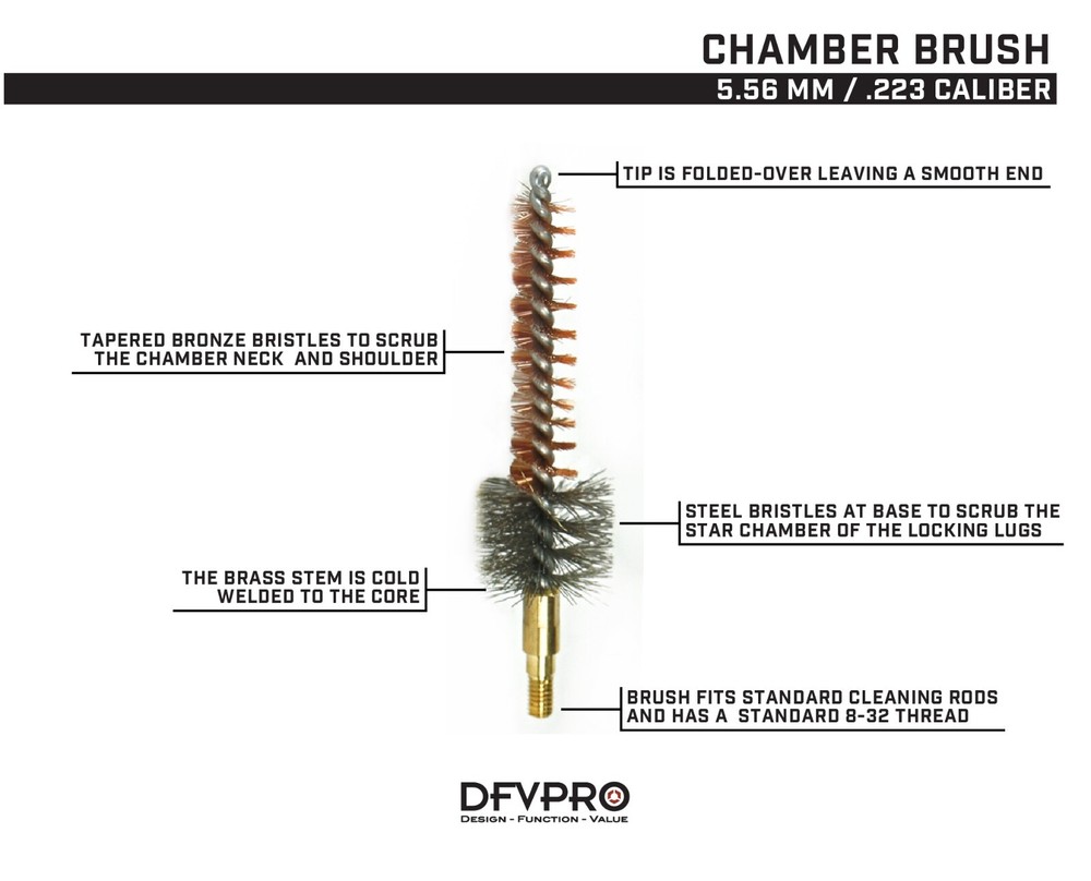 5.56mm/.223 Brass Chamber Brushes 10 Pack