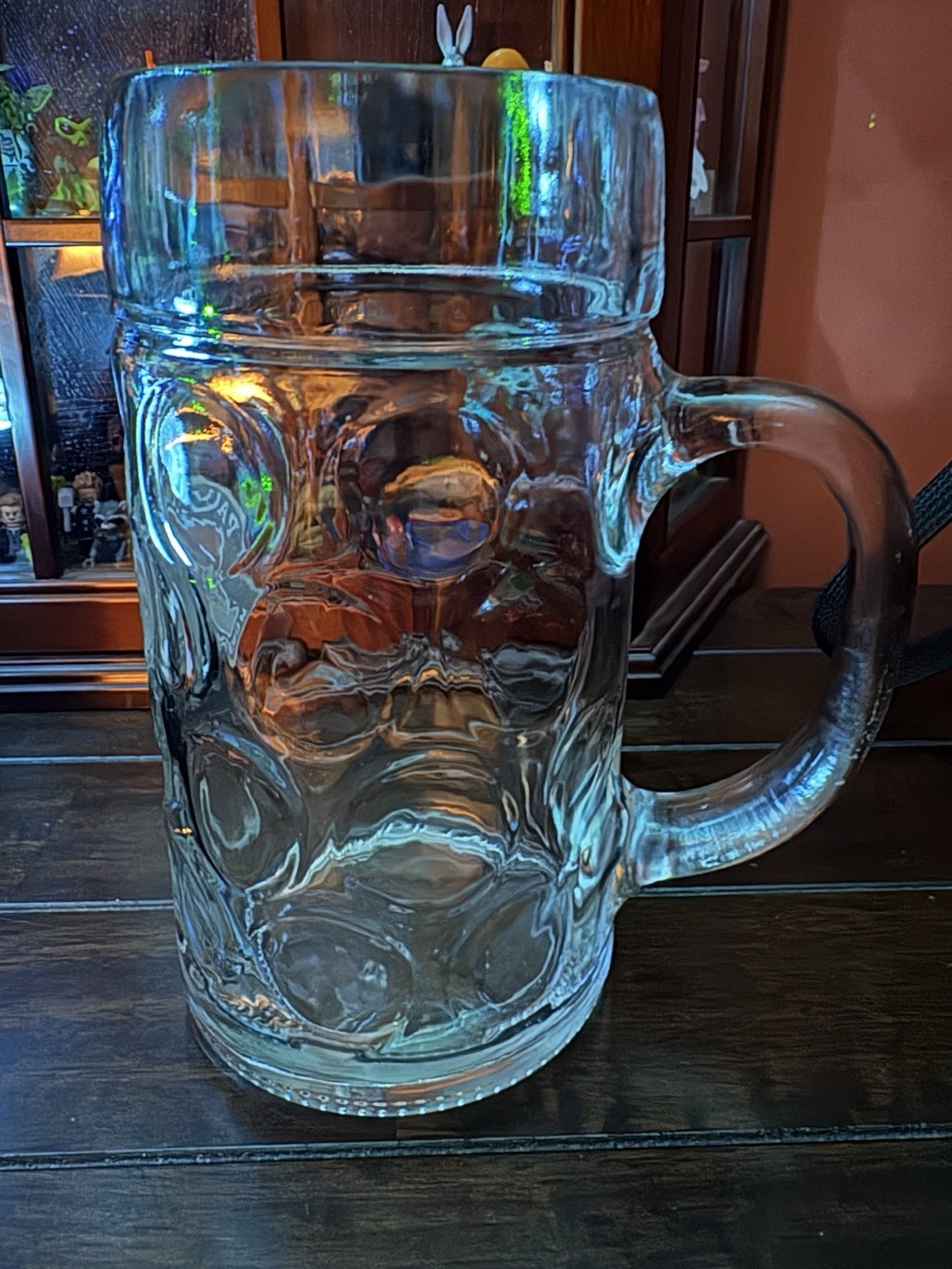 PAULANER Munchen, Germany LARGE & HEAVY 1 LITER Glass Beer Mug German Stein