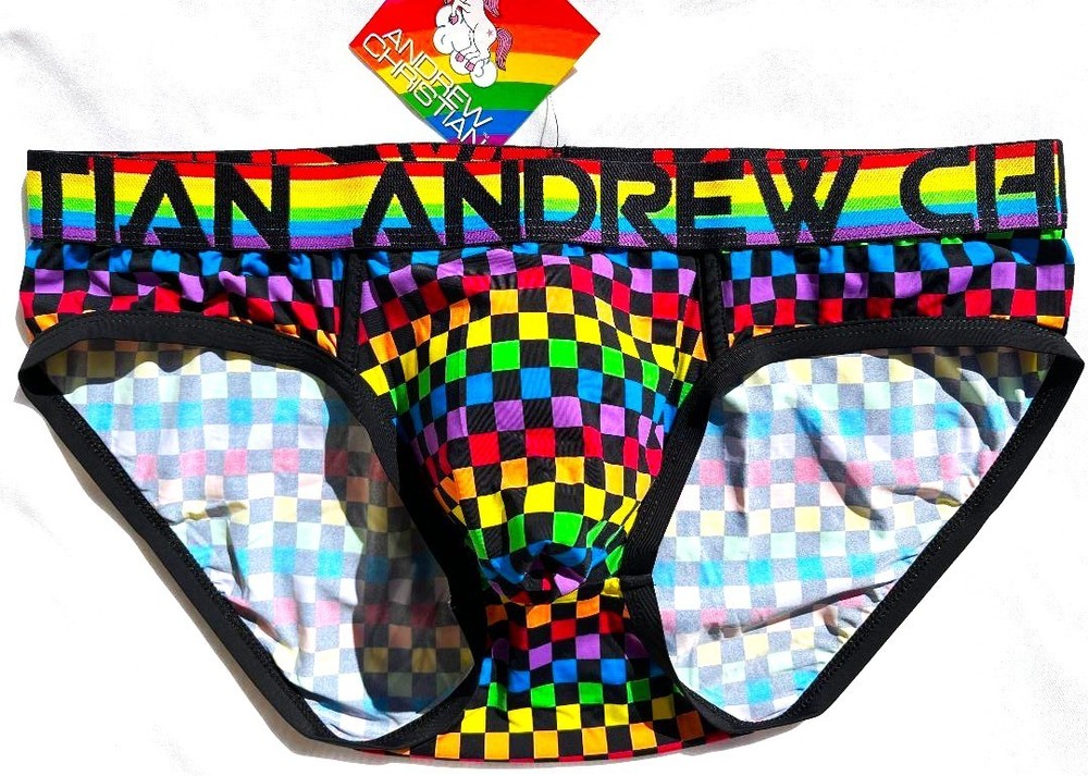 Andrew Christian Pride Checker Brief - 91780 - Small, Medium & Large