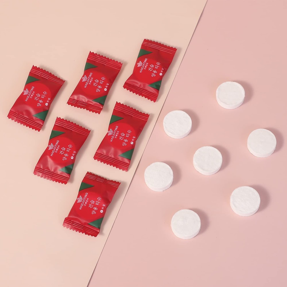 100 Pcs Mini Compressed Towels, Disposable Face Compressed Towel, Compressed Han