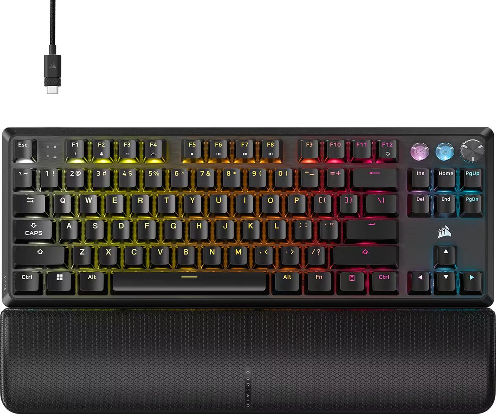CORSAIR - K70 PRO TKL Wired Hall Effect Programmable Gaming Keyboard with Rap...