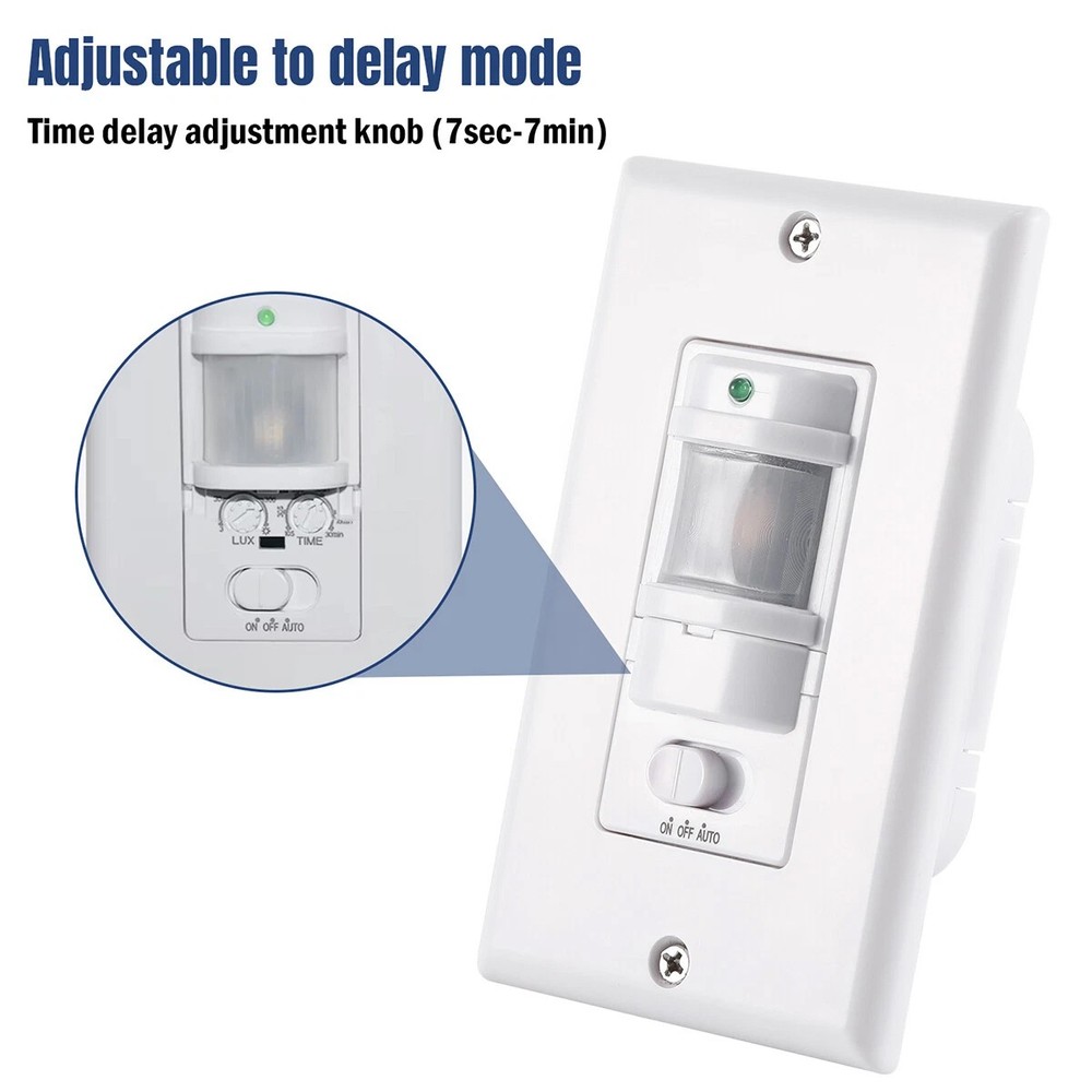 2PCS Automatic PIR Occupancy Motion Sensor Light Switch Auto On/Off Infrared USA