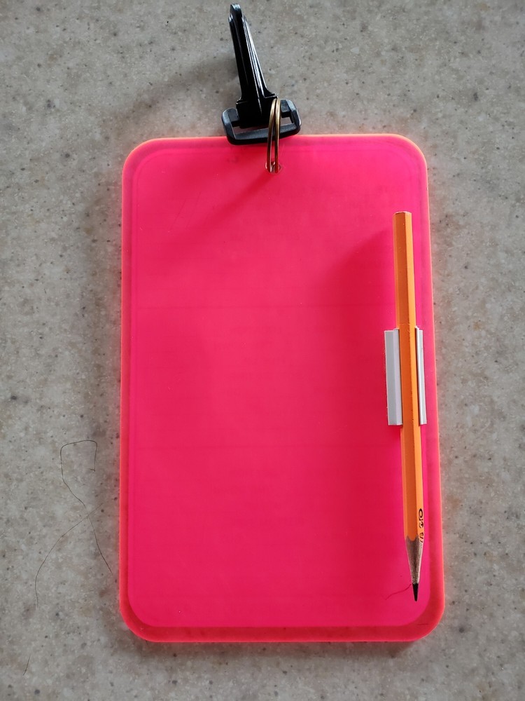 Scuba Slate Florescent Instructors DiveCon Dive Master Message, Dive Info 8x5"