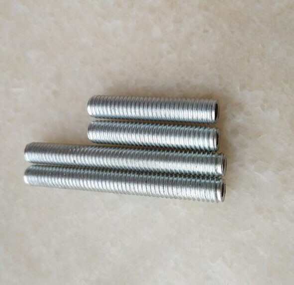 10Pcs M6 Hollow Threaded Rod Tubes Side Electric Light Socket Accessories