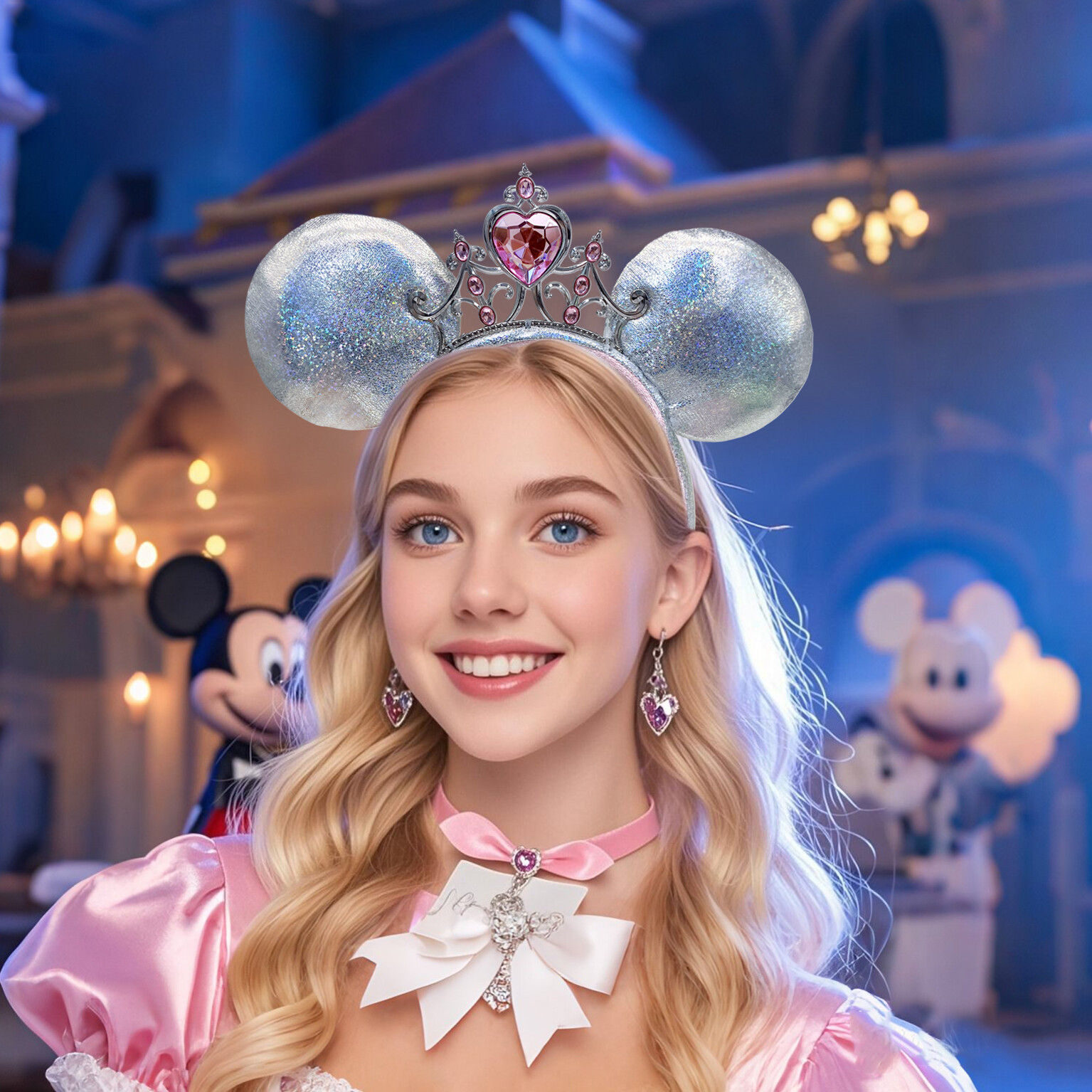 Disney Parks Princess Iridescent Tiara Minnie Mouse Ears Headband 2025 US