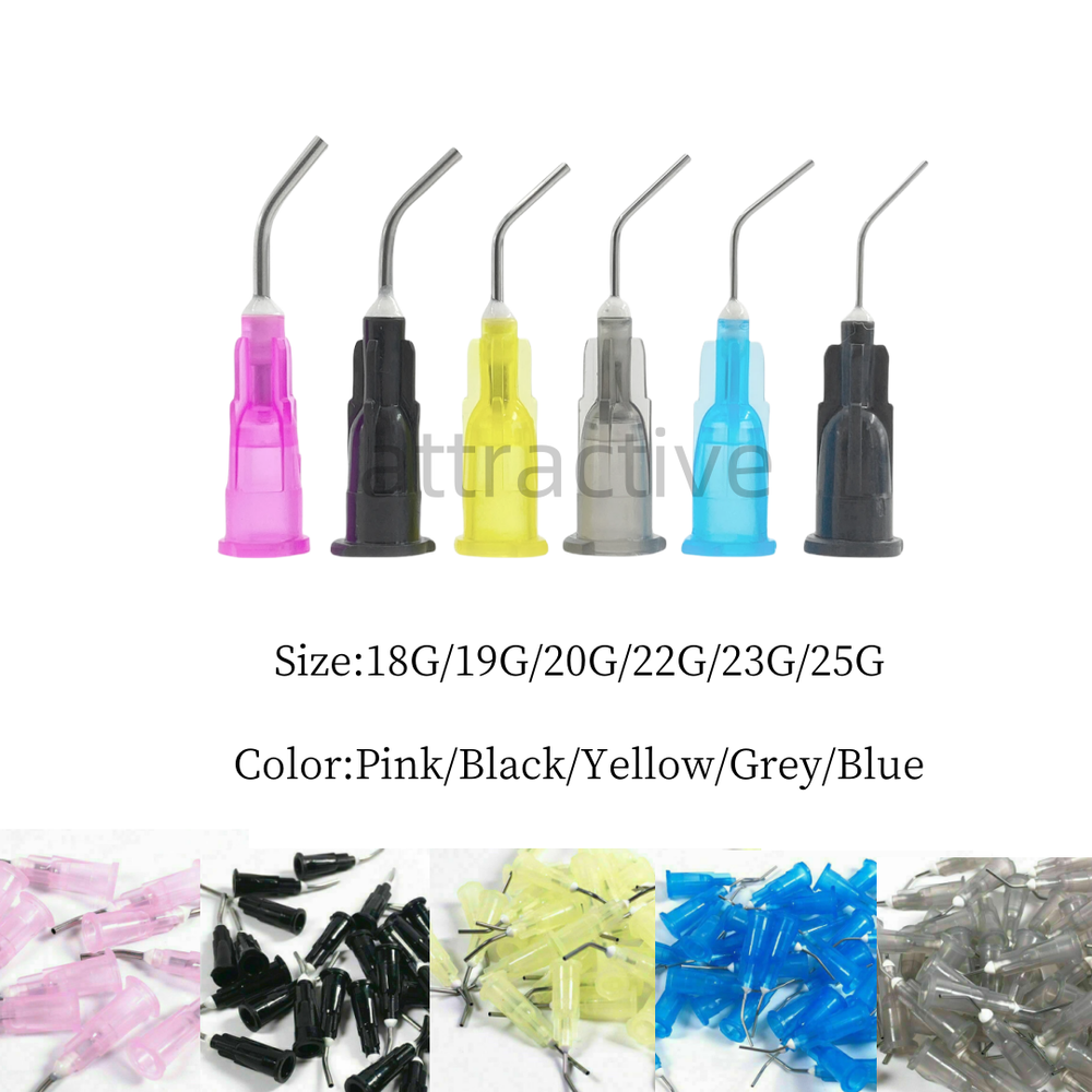 Dental Pre Bent Flow Dispensing Tips Flowable Resin Delivery Tip Irrigation Tips