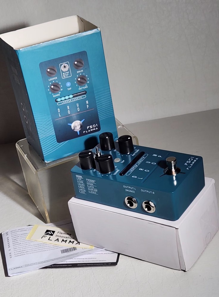 Flamma FS01 Drum Loop Pedal - 11 Drum Machine Styles & 20-Minute Looper