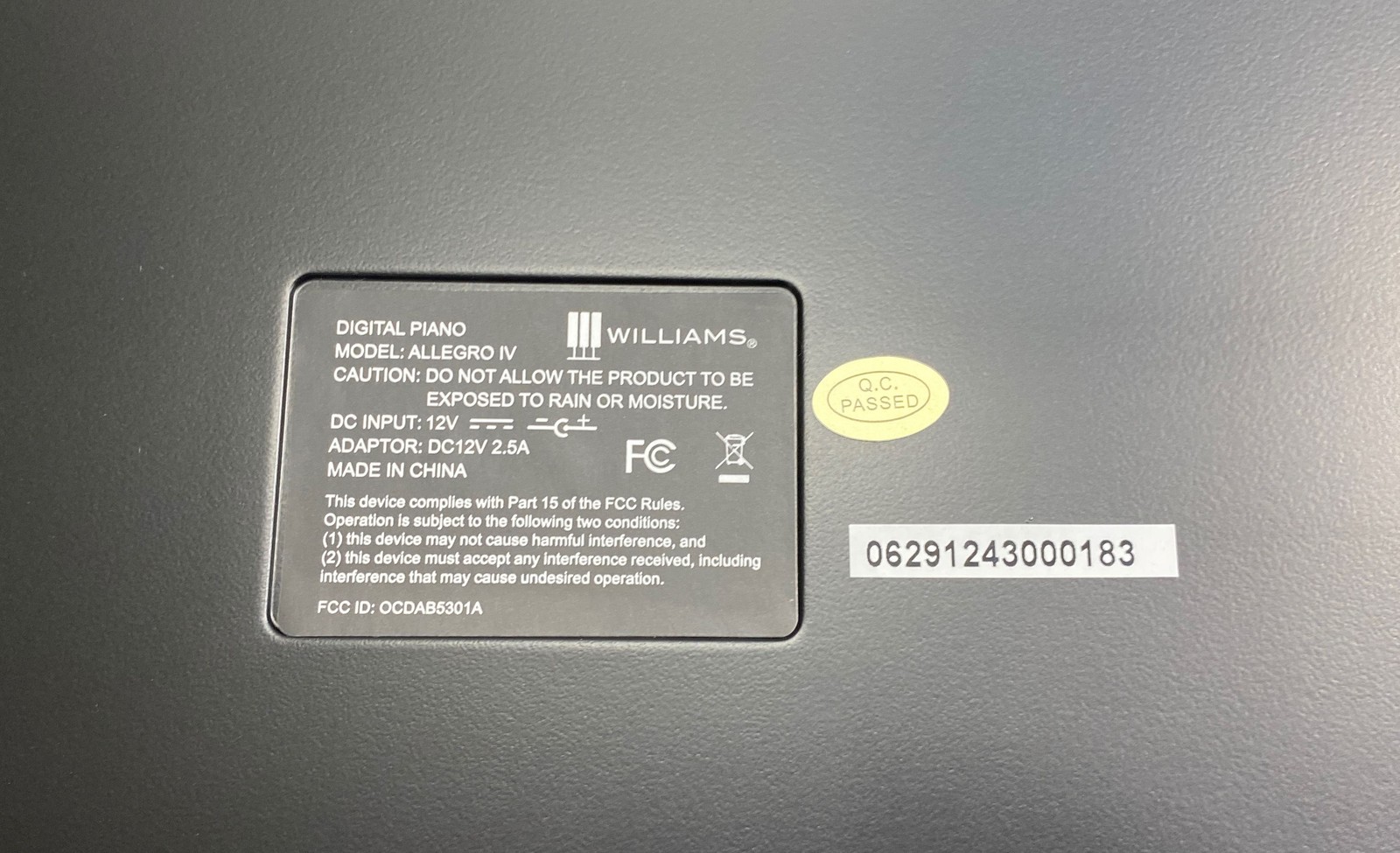 Williams Digital Piano Allegro IV