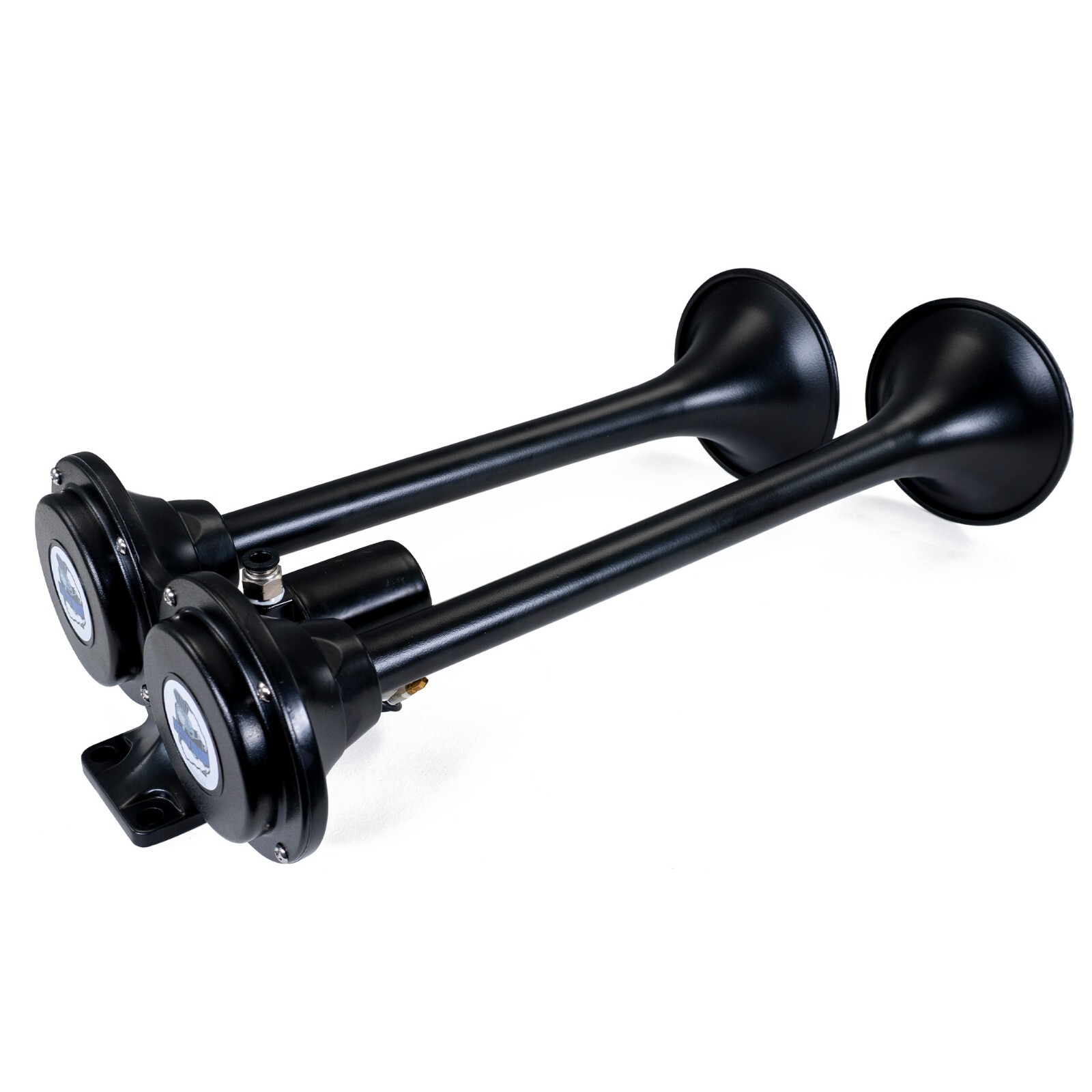 HornBlasters 2-Chime Stealth Black Air Horn - 12 Volt - 1/4" Air Line