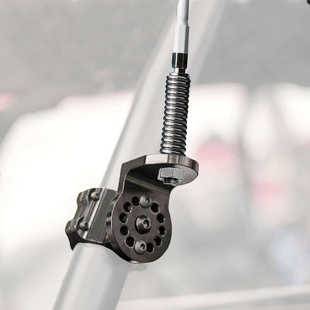 Adjustable CB Antenna Mount w/ Spring Mounting Base Flag Bracket For Can-Am X3