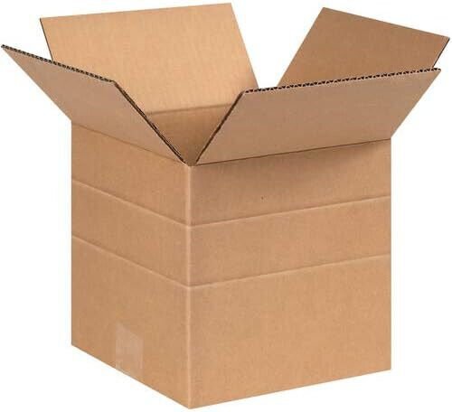 25 10" x 10" x 10" Multi-Depth Corrugated Boxes