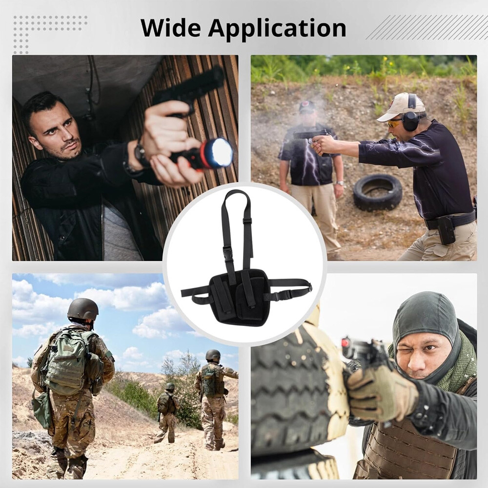 Tactical Chest holster Holster for Concealed Carry Adjustable Pistol Gun Holster