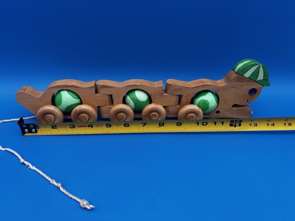 Caterpillar Pull Toy Handmade 1991