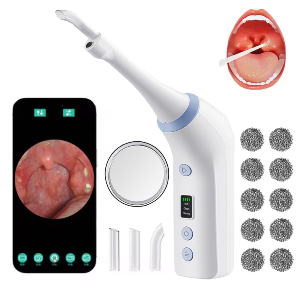 Visible Tonsil Stone Removal Kit with HD Camera Electronic Tonsil Stone Remover