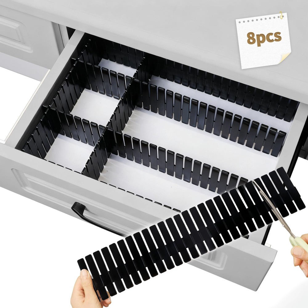 Drawer Divider Adjustable Diy Storage Organizer Separator for Tidying Clutter...
