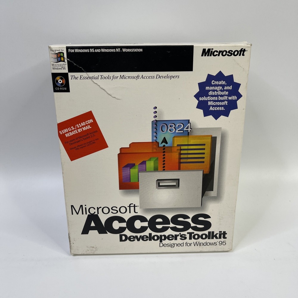 Authentic Microsoft Access Windows 95 7.0 DBMS Developers Toolkit No CD-ROM
