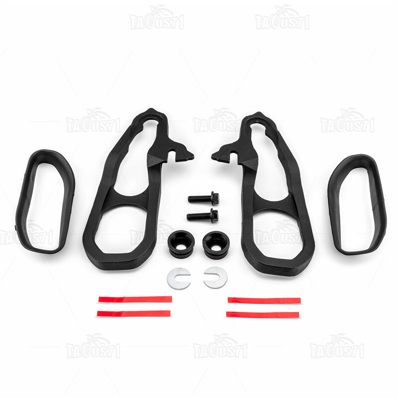 Front LH & RH For 2019-2024 Ram 1500 DT Black Tow Hooks W/ Hardware Heavy Duty