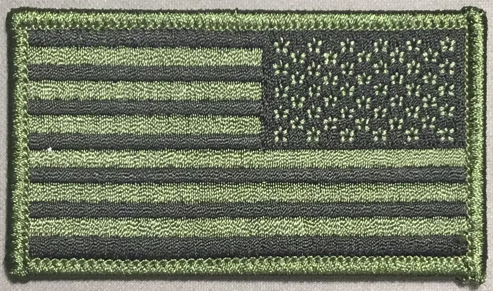 American Flag reversed subdued licensed patch