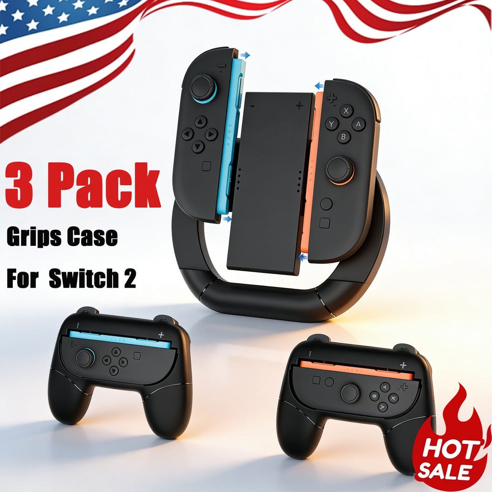 Grip Case Set for Nintendo Switch 2 Joy-Con Updated,Perfect for Racing Game,j