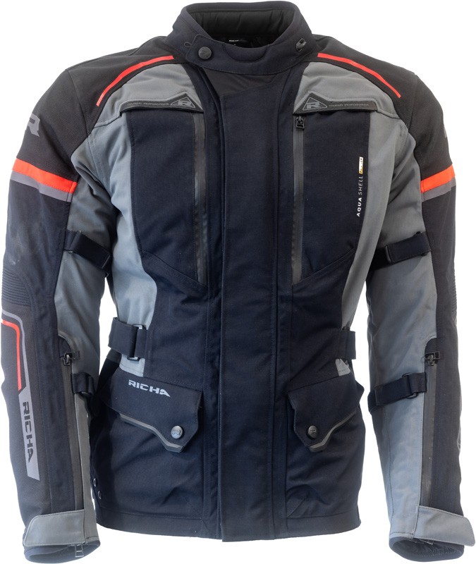 Richa Infinity Prime Laminated Textile Jacket - Black/Grey/Red