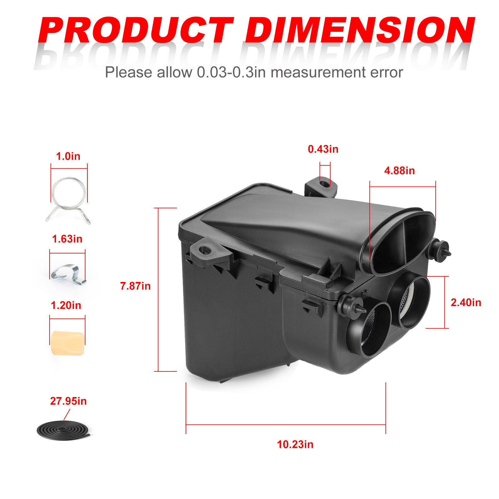 AIR BOX INTAKE LID SNORKEL HOUSING 660R FOR YAMAHA RAPTOR 660 LE 2002 2003-2005