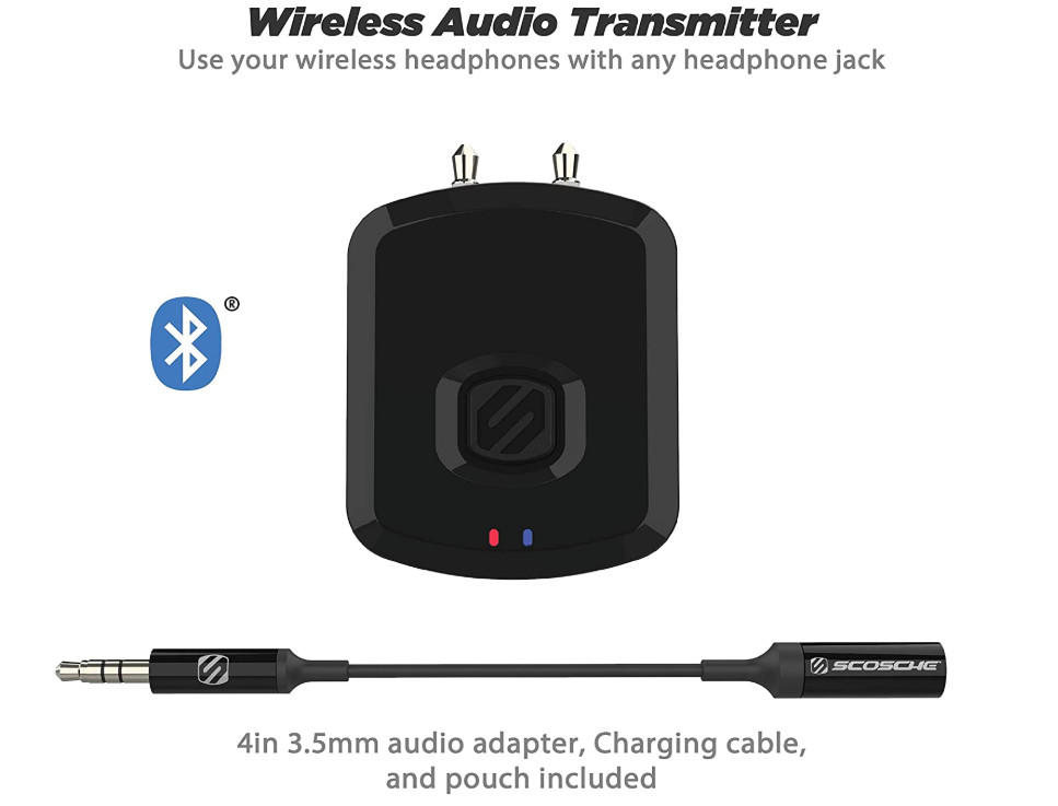 Scosche FLYTunes Universal Wireless Bluetooth Audio Transmitter - Black