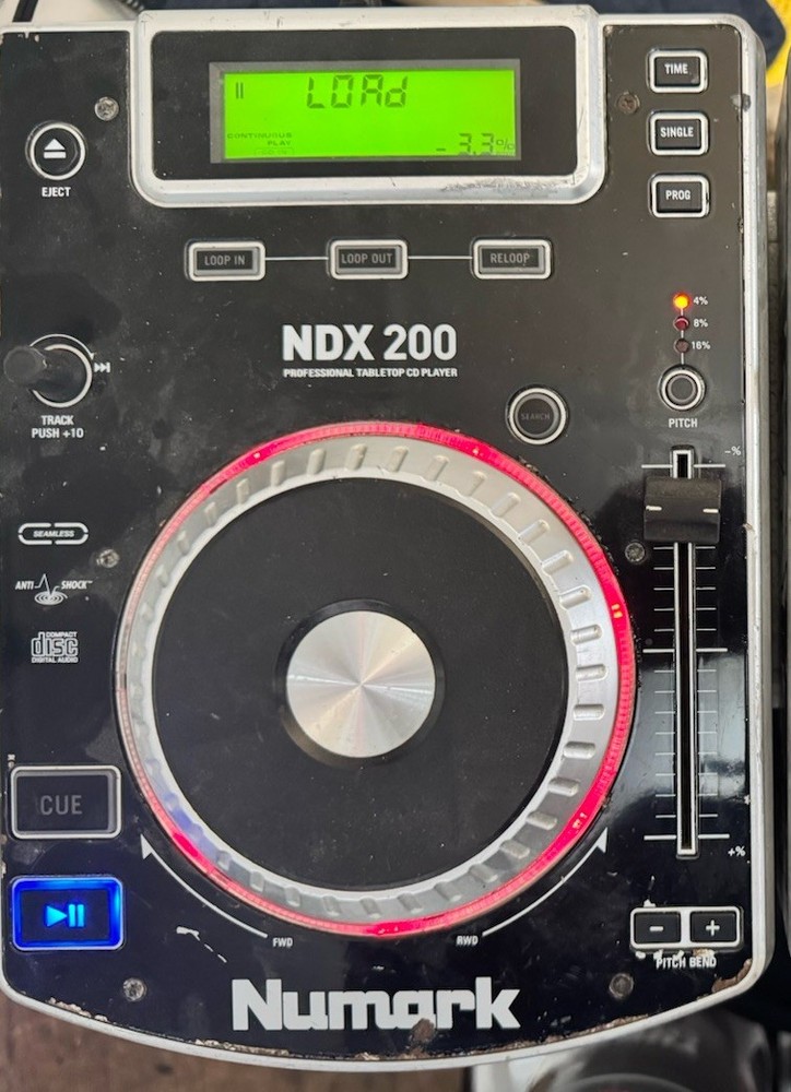 Numark NDX200 Professional DJ Tabletop CD Player Mixer USB Scratch