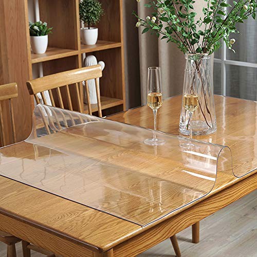 Clear Table Protector Plastic 40"x58" Clear Color Rectangle Shape 1.5mm Thick