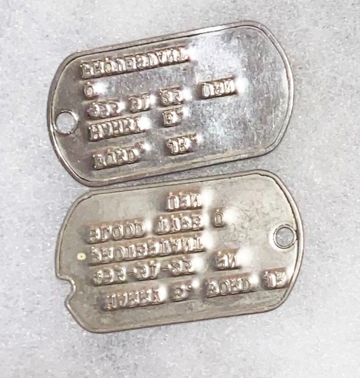 Harry Ford USN Dog Tag Set