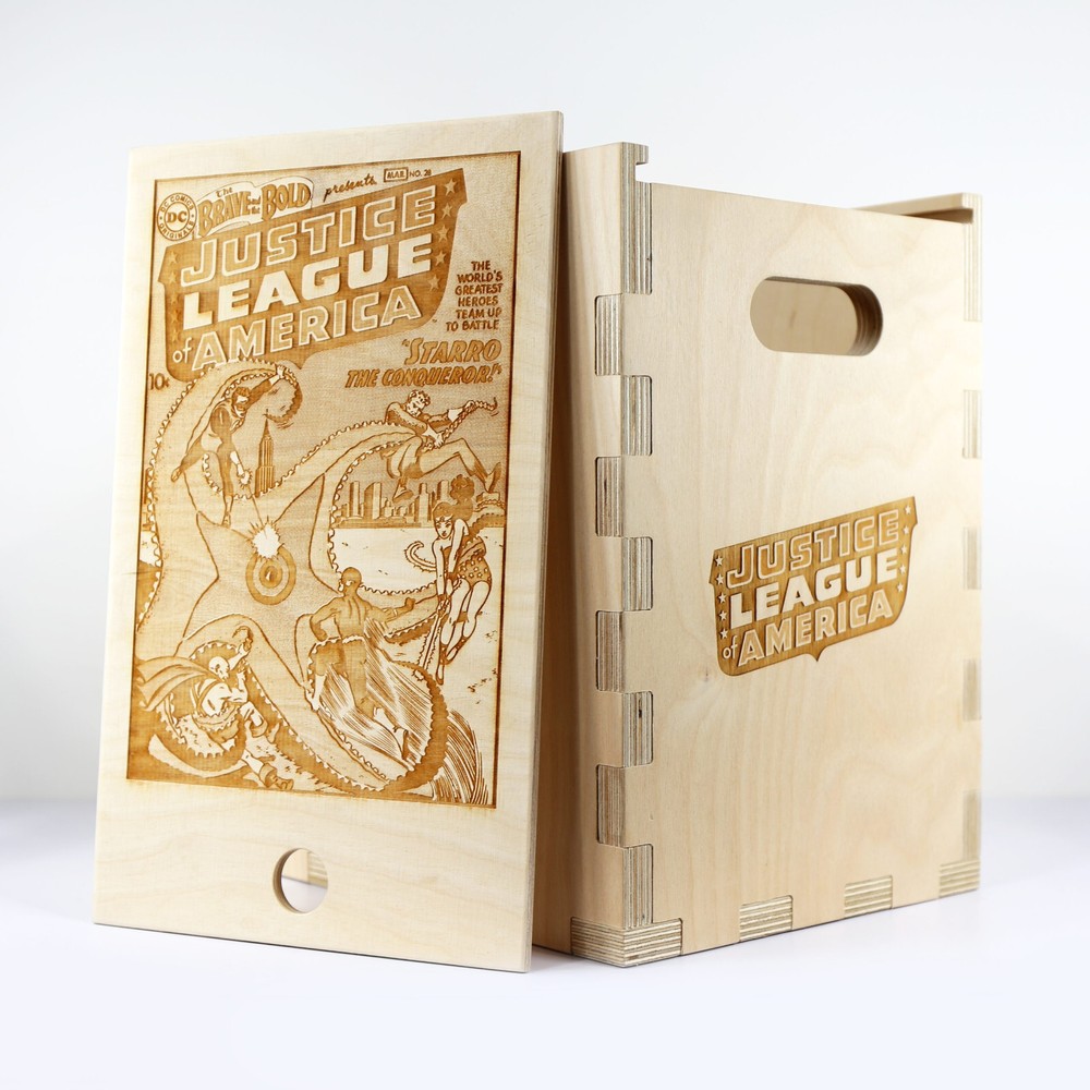 Justice League Timber Comic Storage Box *Comics Not Included