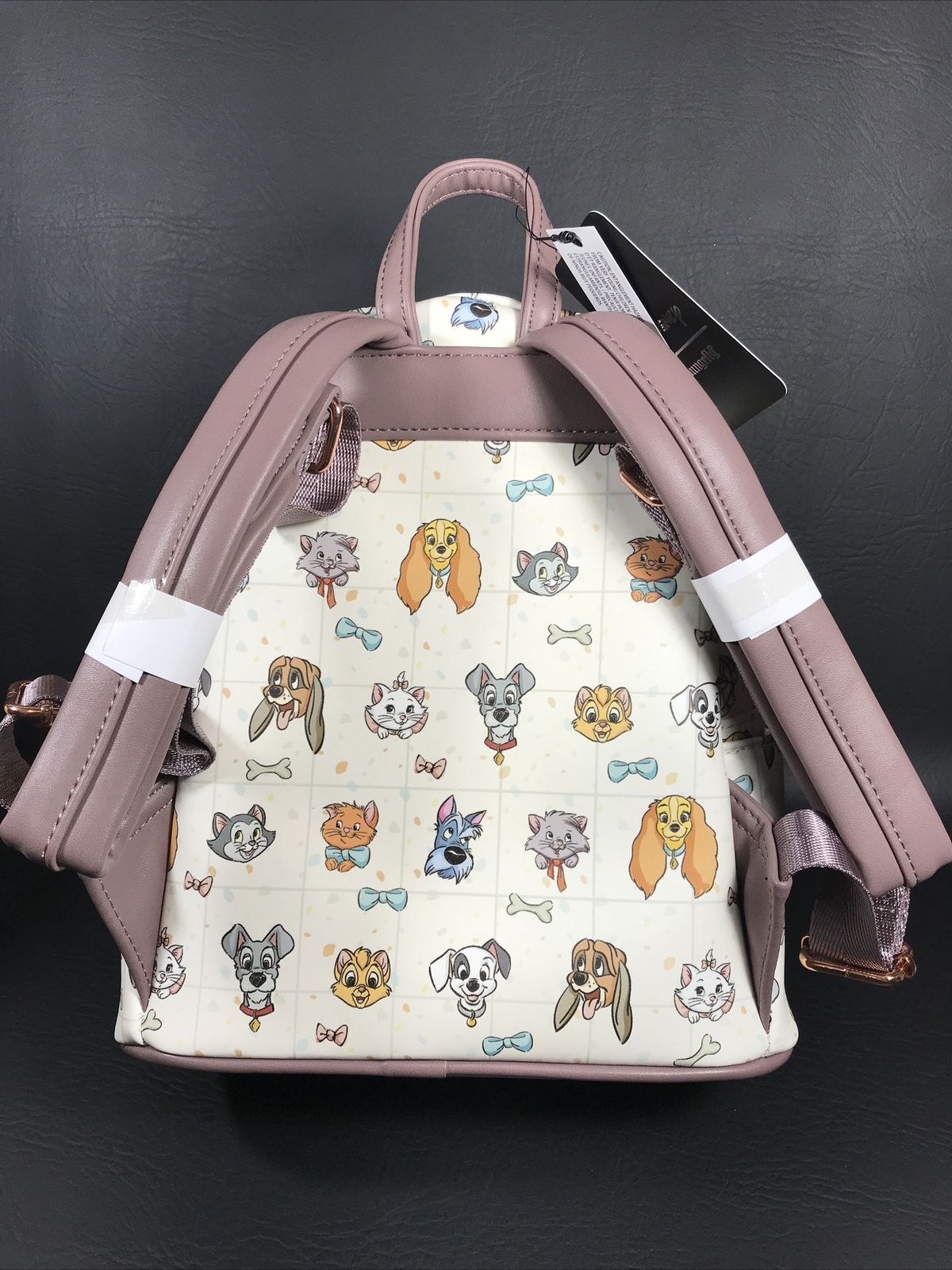 Loungefly Disney Pets AOP All Over Print Dog Cats Mini Backpack & Cardholder